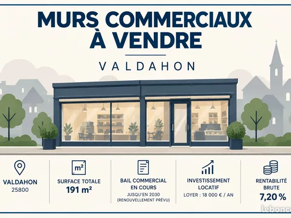 🏢 Murs commerciaux loués - Valdahon - 250 000