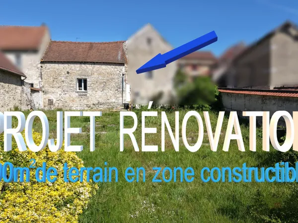 Grange à rénover de 90m2 environ avec 600m2 de terain en zone constructible