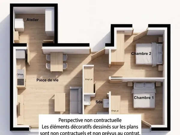 Maison 3 pièces 47 m²