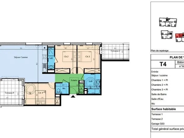 Appartement 4 pièces 88 m²