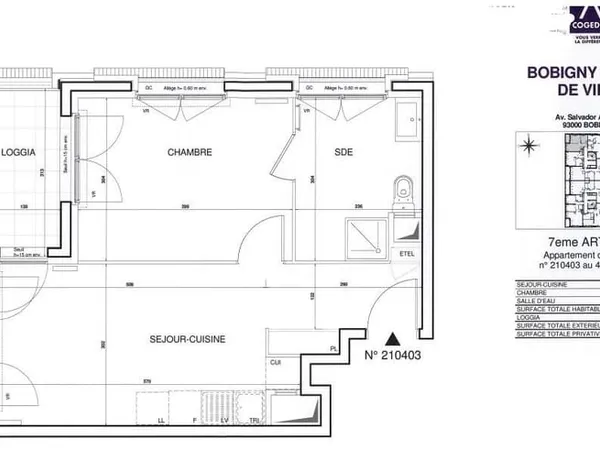 Appartement 2 pièces 38 m²