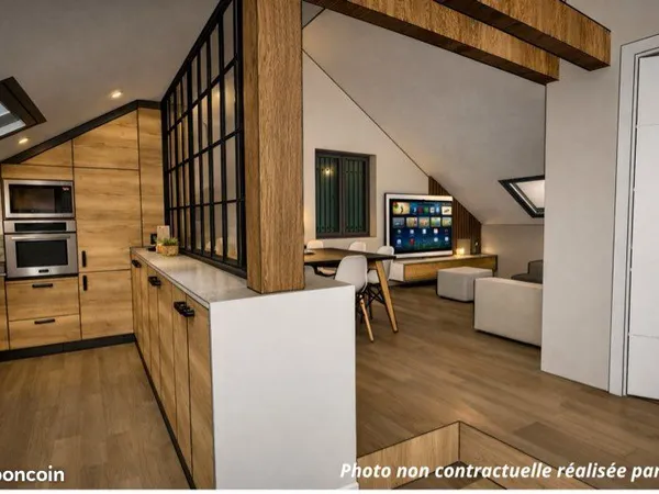 Plateau / combles de 85m2 au sol et 47m2 loi carrez