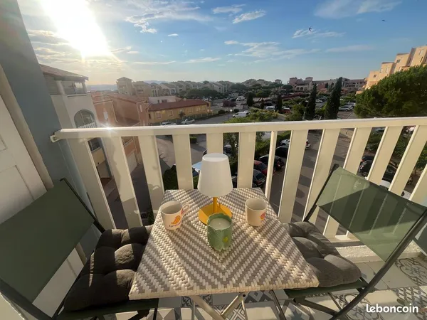 Le Barcarès Grande Plage Studette à louer Septembre à Juin, WIFI , Terrasse, Parking