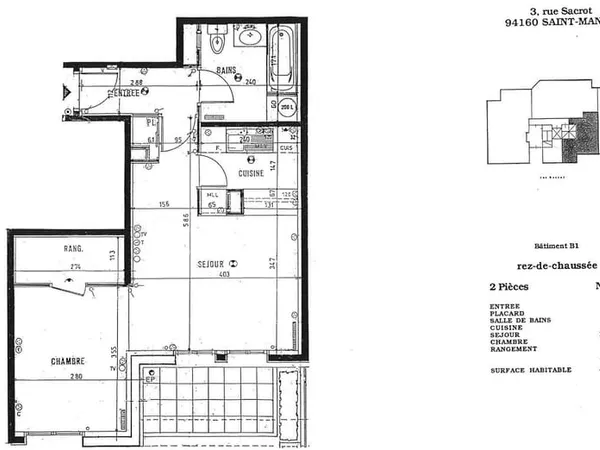 Appartement 2 pièces 41 m²