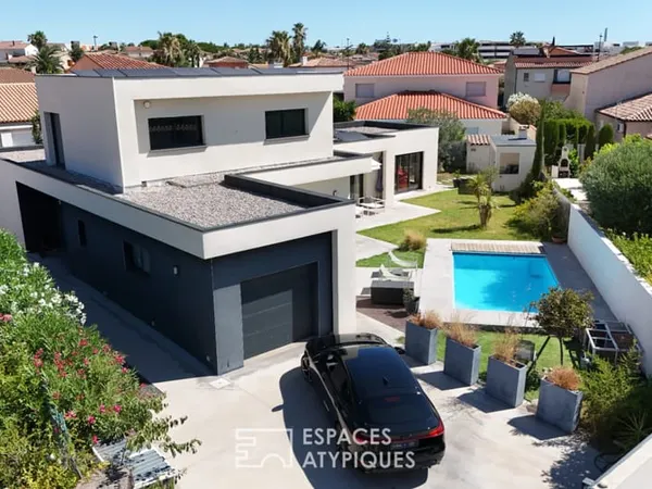 Maison contemporaine secteur Mas Vermeil / Cabestany en autoconsommation électrique