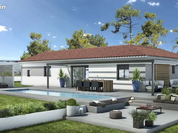 Maison neuve 96 m² avec terrain 920 m² à Vergèze 30310 3 chambres suite parentale garage proche Nîme