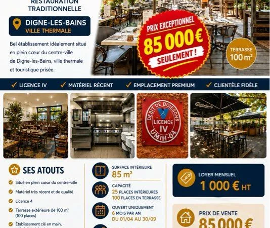 Restaurant à vendre