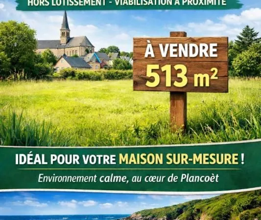 Terrain 513 m² Plancoet