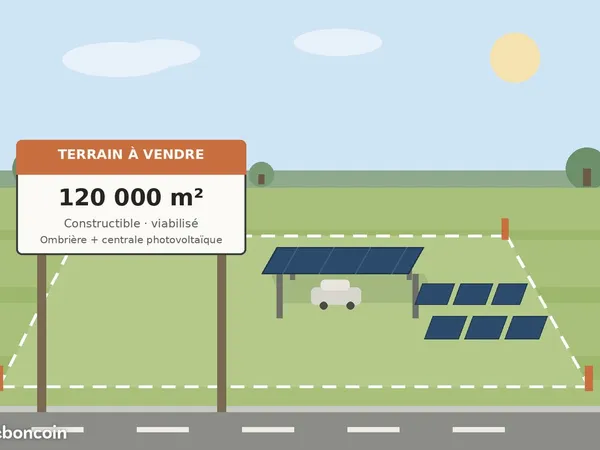 Terrain constructible pour investissement et solaire