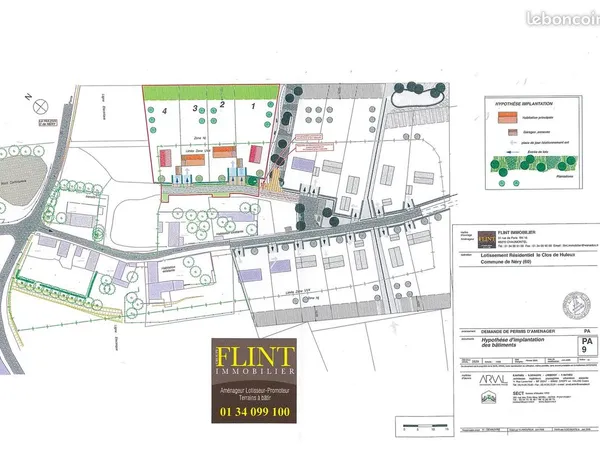 Terrain 1279 m² Néry