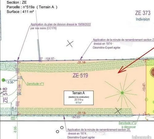Terrain 411 m² Warmeriville