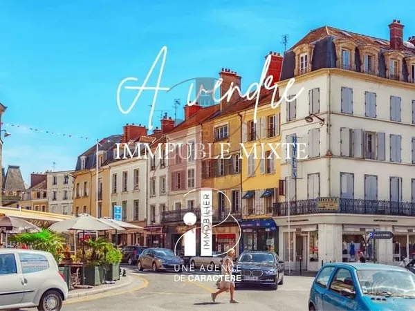 IMMEUBLE A USAGE MIXTE EN COEUR DE VILLE de 211 m² COMPOSE DE 3 BUREAUX ET UN ATELIER ET 2 APPARTEME