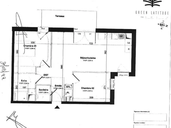 Appartement 3 pièces 61 m²