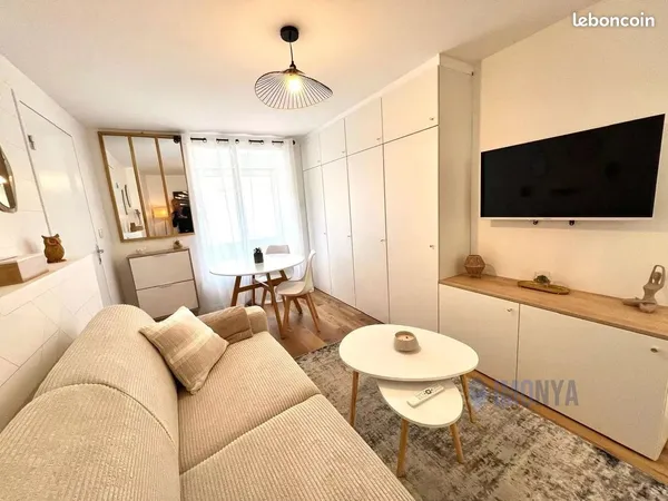 Studio 2 pièces 19 m²