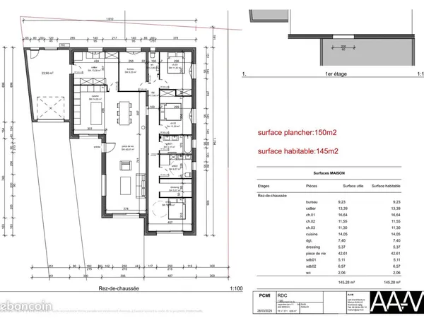 Maison neuve d'architecte de plain-pied de 145 m² en lisière de bois - À 5 minutes de la gare TGV d'