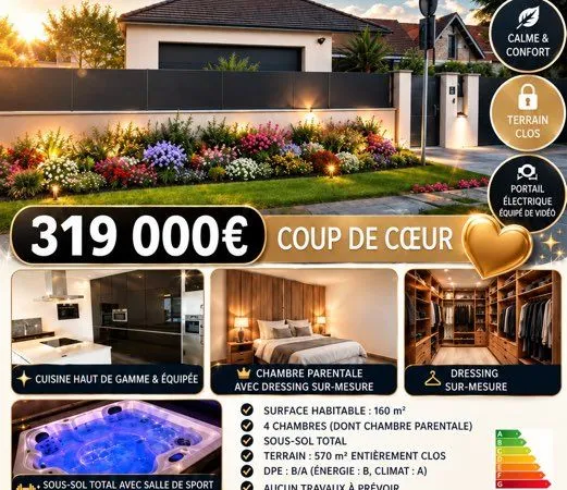 Maison moderne 160m2 / 4 chambres
