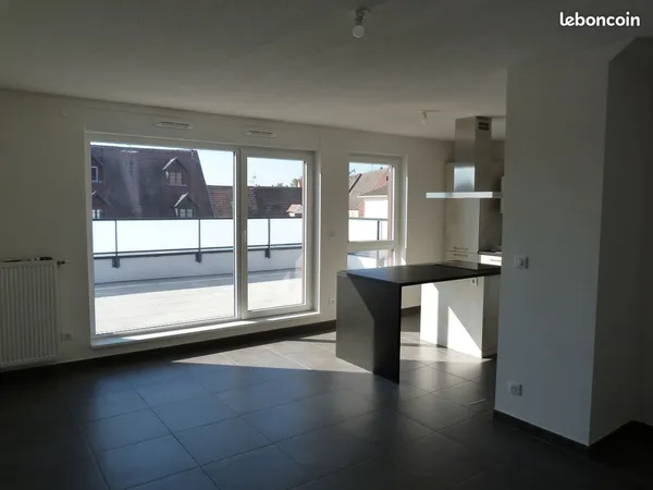 3 pièces - terrasse - garage - parking