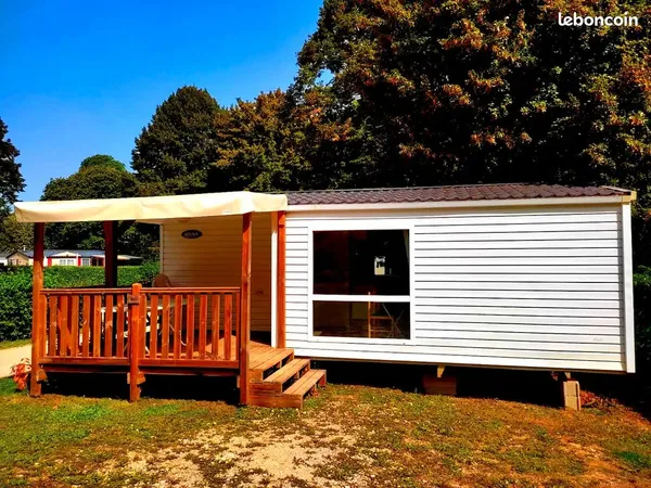 À VENDRE - Mobil-home IRM Loggia 2chambres 5 places - Camping Le Parc des Roches (91530 Saint-Chéron