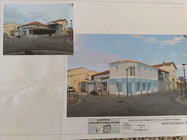 Local commercial et terrain constructible