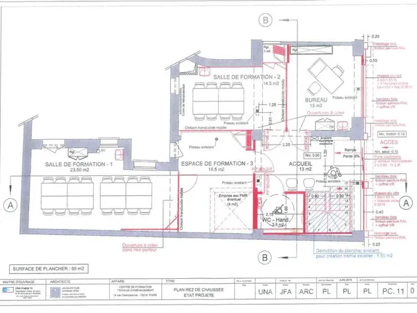 Murs libres 120m² à la vente à Paris 18e