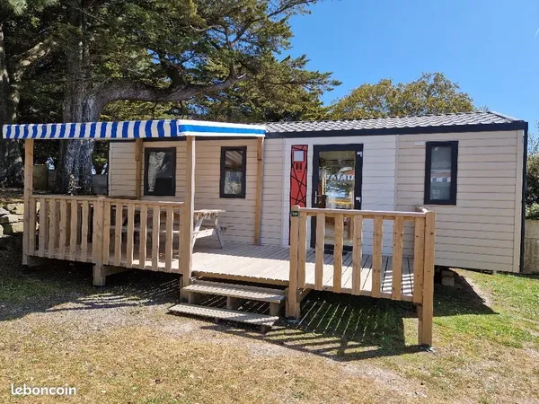 Mobil-Home 3 chambres 31m2, camping vue mer proche Pornic