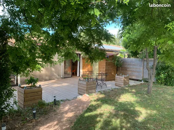 Appartement meublé, climatisé,2/3p. Jardin terrasse parking à 10mn AIX