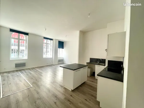 Grand T2 lumineux 63 m² - Parking sous-sol privatif + cave - Lille rue des Stations