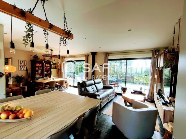 MAISON EN BOIS INDIVIDUELLE DE PLAIN PIED AVEC BUREAU ET GARAGE DE 70 M²