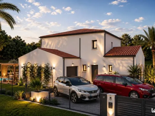 Frontignan 34110 - Maison neuve 118 m² avec 4 chambres sur terrain de 385 m²