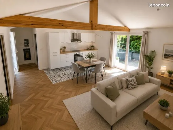 Maison de plain-pied entièrement rénovée 59m2