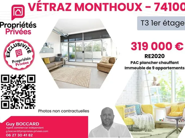 Appartement Vetraz Monthoux 3 pièce(s) 65.94 m2
