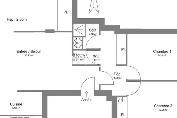 Appartement 4 pièces 65 m²