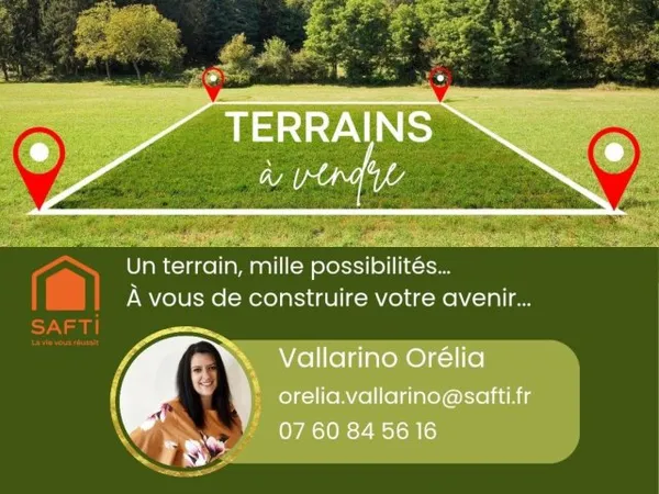 Terrain 1 279 m² prêt à construire