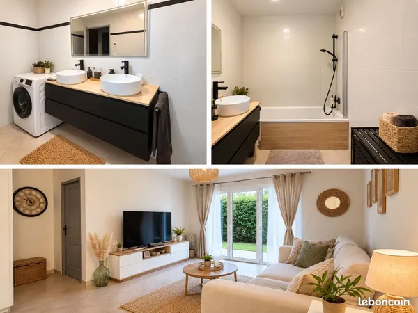 THYEZ - T3 de 46 m² avec jardin privatif de 59 m² exposé SUD, terrasse couverte, garage et cave