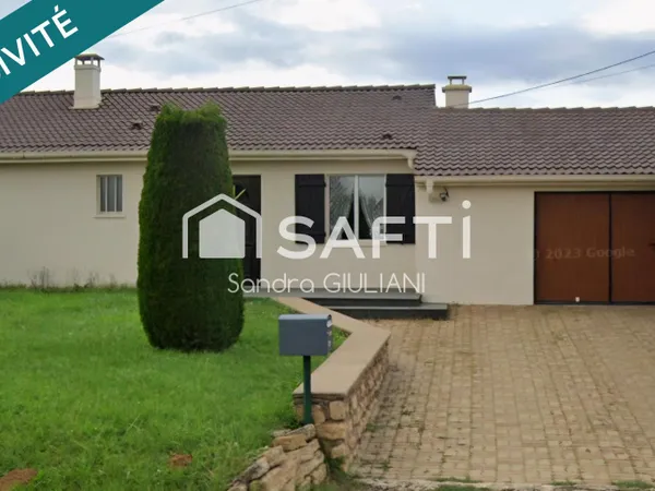 MAISON DE PLAIN-PIED - 3 CHAMBRES - TERRAIN DE 10 ARES - GARAGE 2 VOITURES !