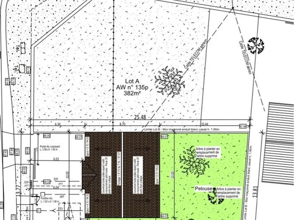 Terrain avec permis