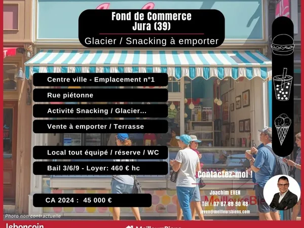 Commerce glacier, snack 41 m²