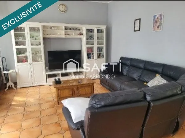 MAISON INDIVIDUELLE EN SEMI PLAIN PIED DE 5 CHAMBRES DONT UNE EN RDC AVEC SDB