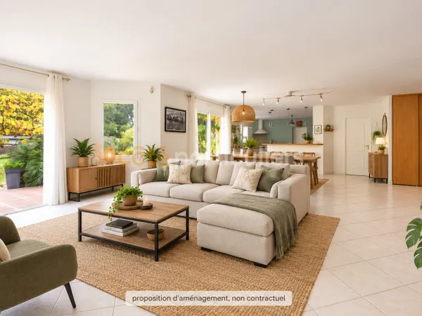 HERIC--MAISON--PLAIN PIED--GRANDE PIECE DE VIE--4 CHAMBRES--JARDIN--GARAGE--30 MIN DE NANTES