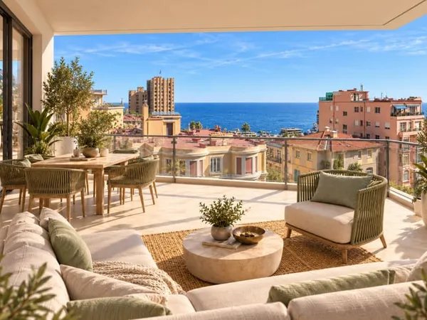 4 PIÈCES 100 M² - PLEIN SUD TERRASSE VUE MER DE 25M² AUX PORTES DE MONACO