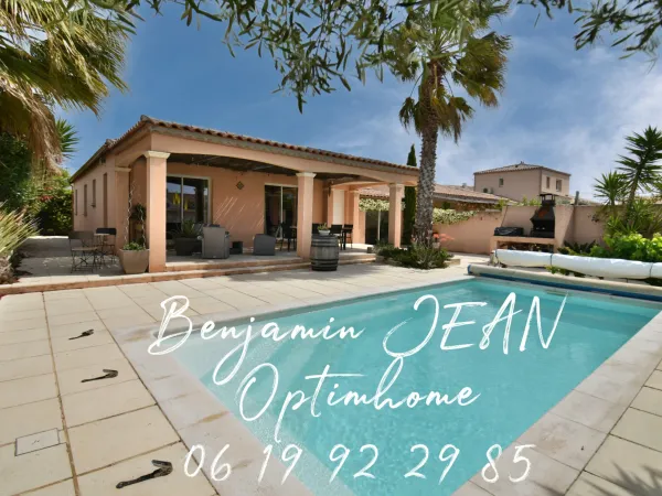 À Sérignan, villa familiale F5 de plain-pied avec piscine et grande terrasse plein sud