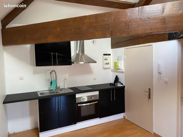 Vaulx-en-velin village - loft rénové avec mezzanine, cave et parking privé