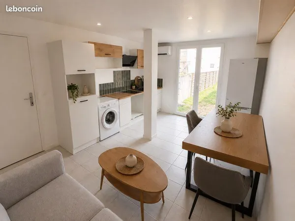 T2 de 35m2 meublé avec jardin