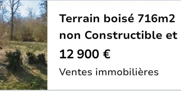 Terrain classé de 716m2 à villemarechal