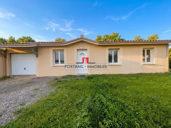 Maison PLain pied 3 chambres jaridn garage