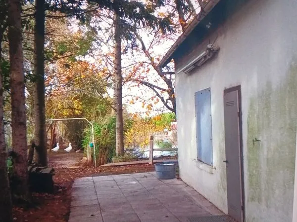 Terrain de loisirs avec étang et maisonnette
