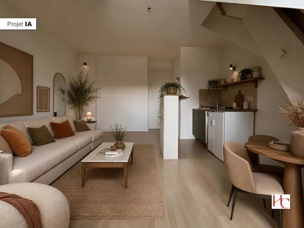 NANTES- VIARME - Dernier étage Appartement T2 de 37m² au sol
