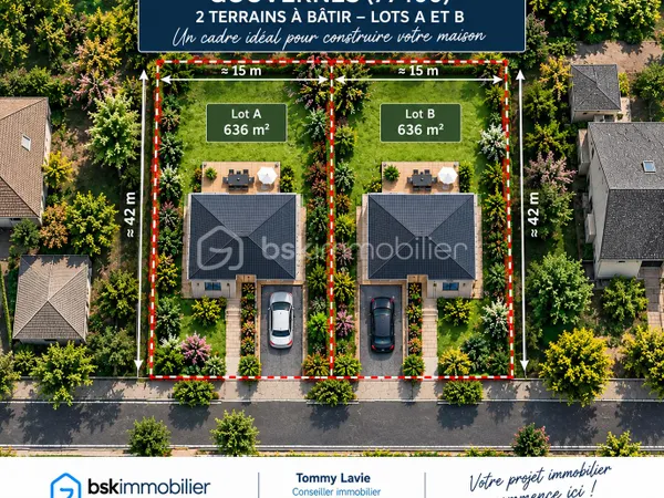 Terrain 635 m²