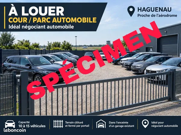 Cour/parking stockage pour négociant automobile