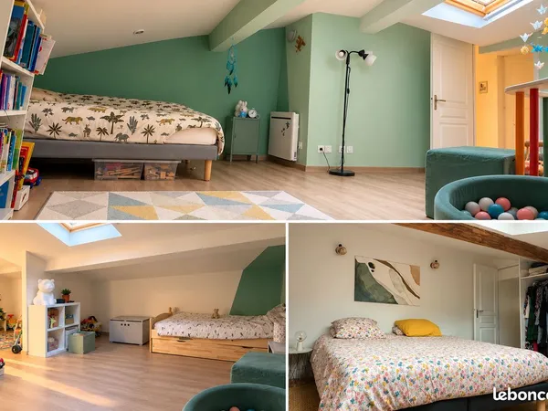 Appartement atypique en duplex - 3 chambres, terrasse, garage et beaux volumes